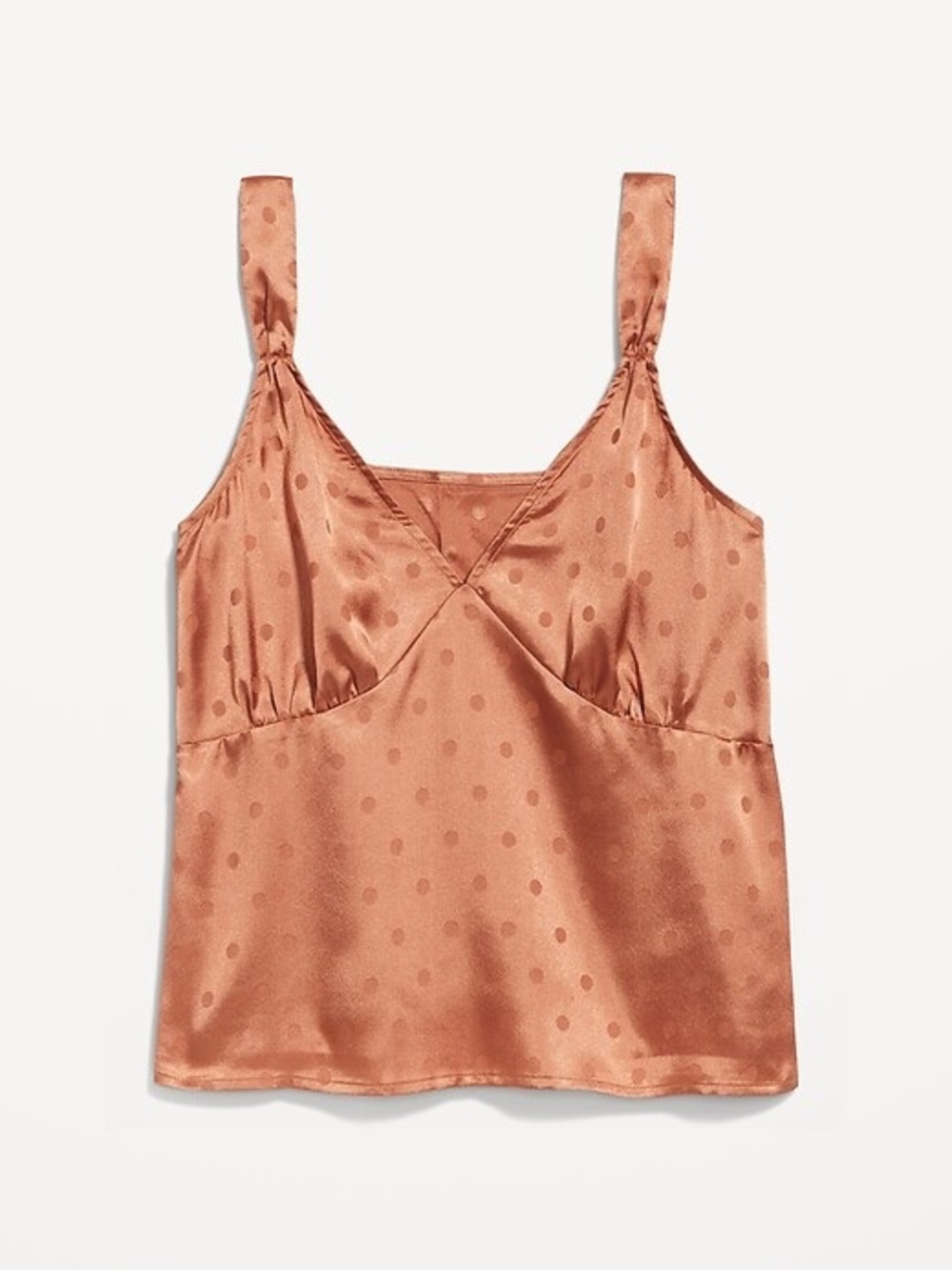 Old Navy Polka Dot Satin Jacquard Cami Top Women S Warm Hickory